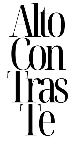 El logotipo de la marca Alto Contraste