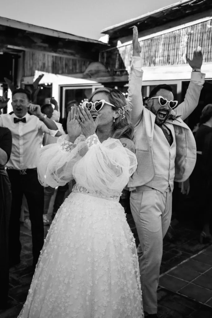Iker y Andrea, los novios, después de su baile nupcial.