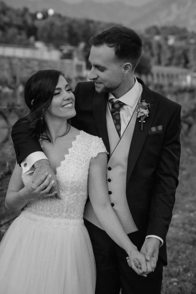 Los novios transmitían mucha felicidad.