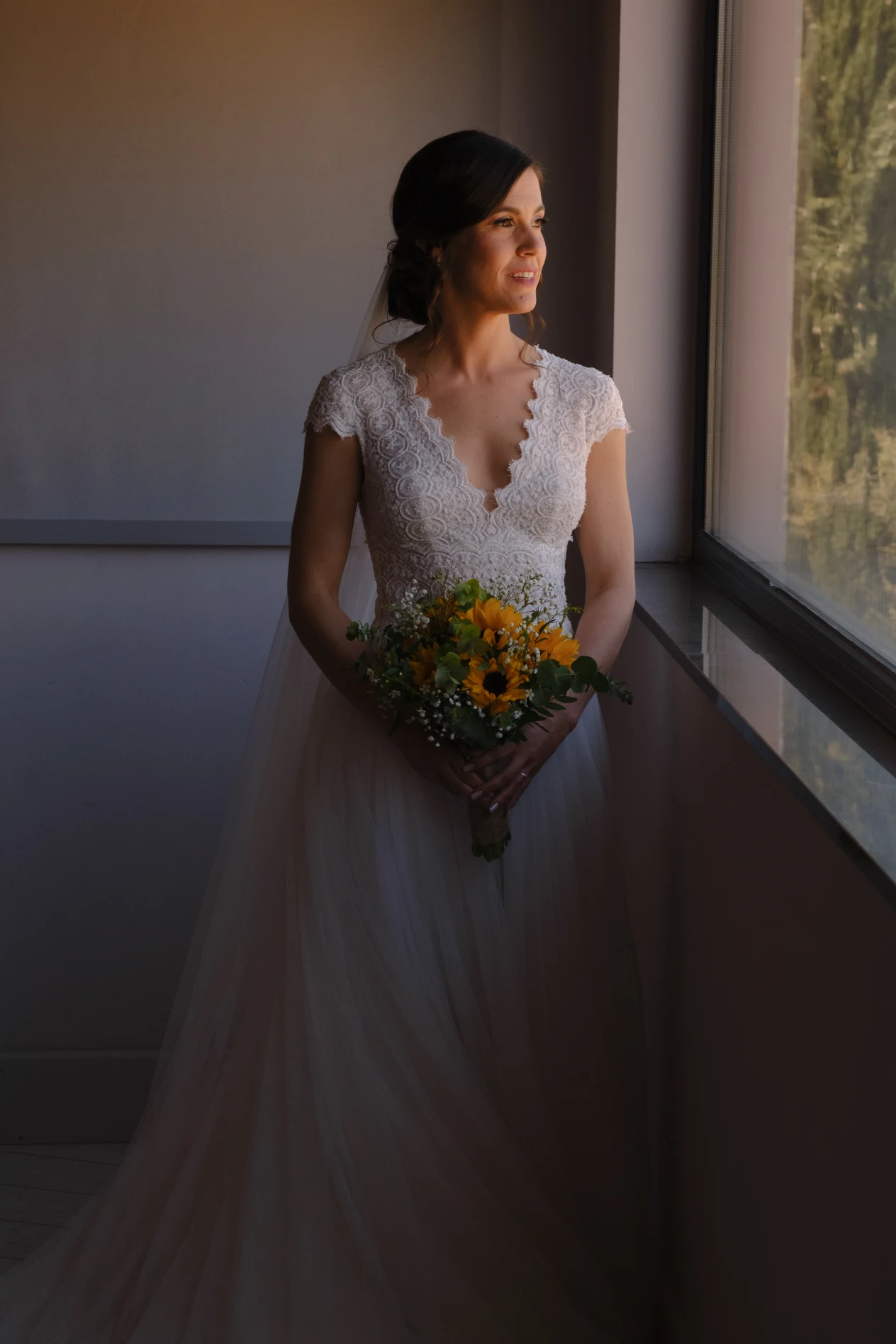 La novia ya está lista para salir.