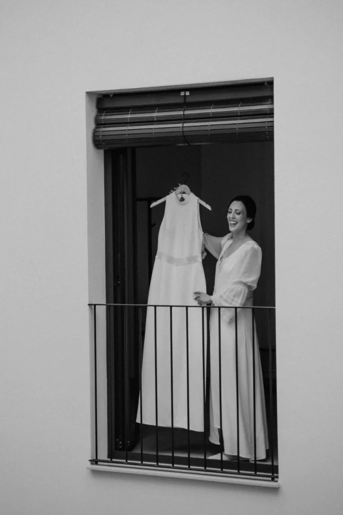 Marta enseñando su espectacular vestido.