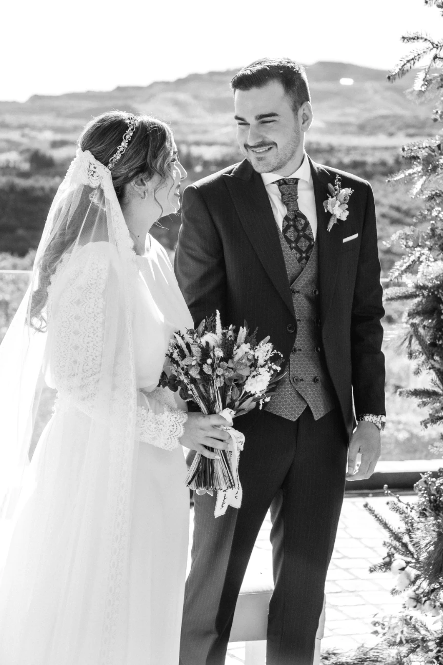 Marta y Adrián en la ceremonia.