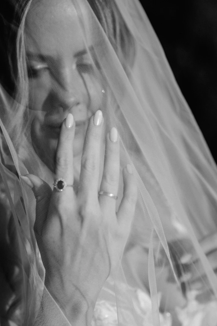 La novia en el posado.