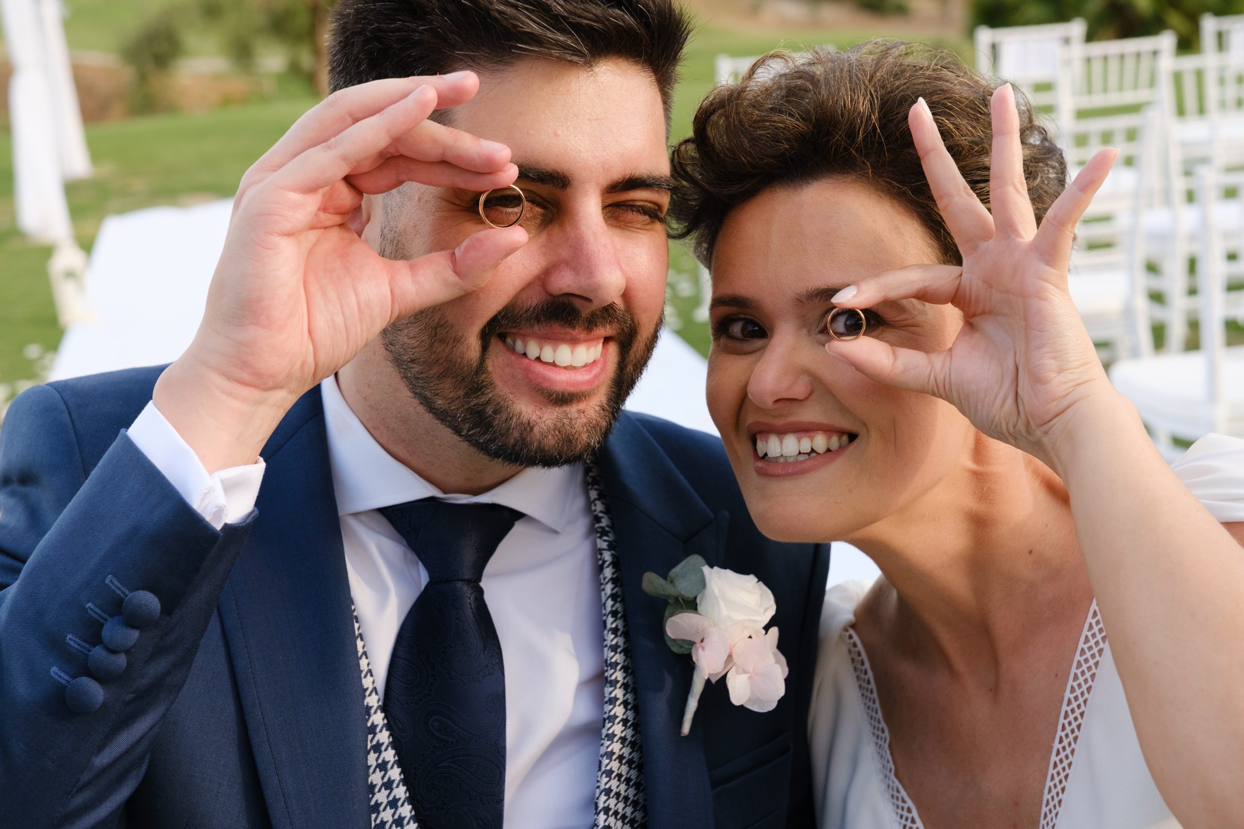 Fotos divertidas durante el posado.